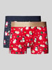 Christian Berg Men Boxershort met elastische band in een set van 2 stuks Rood