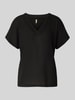 Soyaconcept Regular Fit T-Shirt mit V-Ausschnitt Modell 'DELIA' Black
