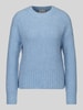 Pepe Jeans Regular Fit Pullover mit Woll-Anteil Modell 'ASHLEY CREW' Hellblau