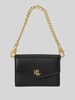 Lauren Ralph Lauren Portemonnee van echt leer met afneembare draagketting Zwart
