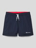 CHAMPION Badehose mit Label-Print Marineblau