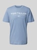 Tom Tailor Regular Fit T-Shirt aus reiner Baumwolle Rauchblau