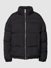 REVIEW Jacke mit Label-Stitching Schwarz