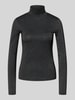 Vero Moda Slim fit turtleneck van viscosemix, model 'LAVA GLITTER' Zwart