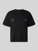 JACK & JONES damski t-shirt o kroju regular fit z obniżoną linią ramion Czarny