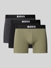 BOSS Regular Fit Trunks aus Baumwoll-Elasthan-Mix im 3er-Pack Oliv