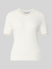Lacoste krój regular fit sweter z mieszanki bawełny ' Złamany biały