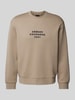 ARMANI EXCHANGE Sweatshirt mit Label-Stitching Beige