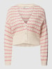 Only Cardigan mit V-Ausschnitt Modell 'LASA' Offwhite