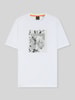 BOSS Orange Regular fit T-shirt van puur katoen Wit