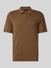 Jack & Jones Premium Regular Fit Poloshirt mit Label-Detail Modell 'MILANO SPRING' Mittelbraun