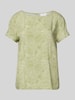 Vila Regular Fit Blusenshirt aus Viskose mit Rundhalsausschnitt Schilf