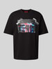 HUGO T-Shirt mit Motiv-Print Modell 'Dutire' Black
