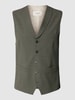 Carl Gross Slim fit gilet met lanawol, model 'Warren' Groen