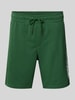 Jack & Jones Sweatshorts met tunnelkoord, model 'GALE' Donkergroen