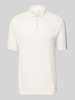 SELECTED HOMME Poloshirt mit kurzem Reißverschluss Offwhite