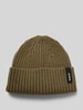 Barts Beanie met labeldetail, model 'SUMTER' Olijfgroen