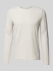 MCNEAL Longsleeve mit geripptem Rundhalsausschnitt Stein Melange