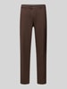 Hiltl Regular Fit Chino aus Baumwoll-Mix Modell 'PEAKER' Mittelbraun