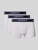 Lacoste Boxershort met elastische band in een set van 3 stuks Zilver