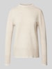 Christian Berg Woman Wollpullover mit Stehkragen Beige Melange