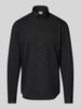 CK Calvin Klein Slim Fit Business-Hemd mit Label-Stitching Modell 'Bari' Black