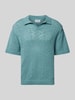 JAKE*S STUDIO MEN Poloshirt met V-hals Lichtturquoise