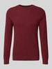 Tom Tailor Regular fit gebreide pullover van puur katoen  Bordeaux