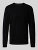 Christian Berg Men Strickpullover mit Rundhalsausschnitt Black