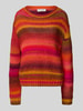 LOLLYS LAUNDRY Strickpullover mit Rundhalsausschnitt Modell 'Fairhaven' Rot