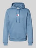 CHAMPION Hoodie mit Label-Stitching Blau