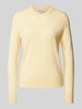 Jake*s Casual Gebreide pullover met ribboorden Lichtgeel