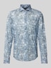 JOOP! Collection Slim fit vrijetijdsoverhemd met all-over print Marineblauw