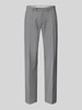 Christian Berg Men Pantalon met persplooien en achterzakken Lichtgrijs