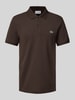Lacoste Slim Fit Poloshirt aus reiner Baumwolle Dunkelbraun