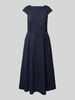 More & More Midikleid mit Kappärmeln und Rundhalsausschnitt Dunkelblau