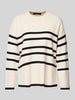 Vero Moda Pullover mit Streifen Modell 'SABA' Offwhite