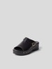 Ancient Greek Sandals Pantoletten mit Blockabsatz Schwarz
