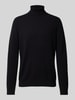 Christian Berg Men Strickpullover mit Rollkragen Black