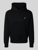Polo Ralph Lauren Hoodie mit Label-Stitching und Känguru-Tasche Black