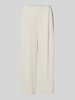 Jake*s Collection Wide Leg Culotte mit Bundfalten Ecru
