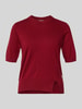 Liu Jo White Bluzka z dzianiny z okrągłym dekoltem Ciemnoczerwony