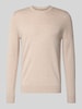 Christian Berg Men Regular Fit Longsleeve aus Merino-Mix Sand Melange