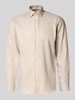 Christian Berg Men Regular Fit Businesss-Hemd mit Kentkragen Taupe