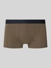 Hanro Boxershort met elastische band met logo Hazelnoot