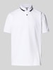 Christian Berg Men Poloshirt mit kurzer Knopfleiste und Logo-Print Weiss
