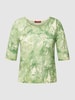 Max Mara Studio Gebreid shirt met all-over motief, model 'MINOSSE' Groen