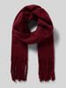 Kurt Beines Schal mit Fransen Bordeaux