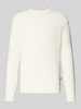 Replay Gebreide pullover met ribboorden Offwhite
