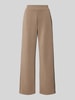 Jake*s Casual Wide fit stoffen broek met elastische band Roodbruin